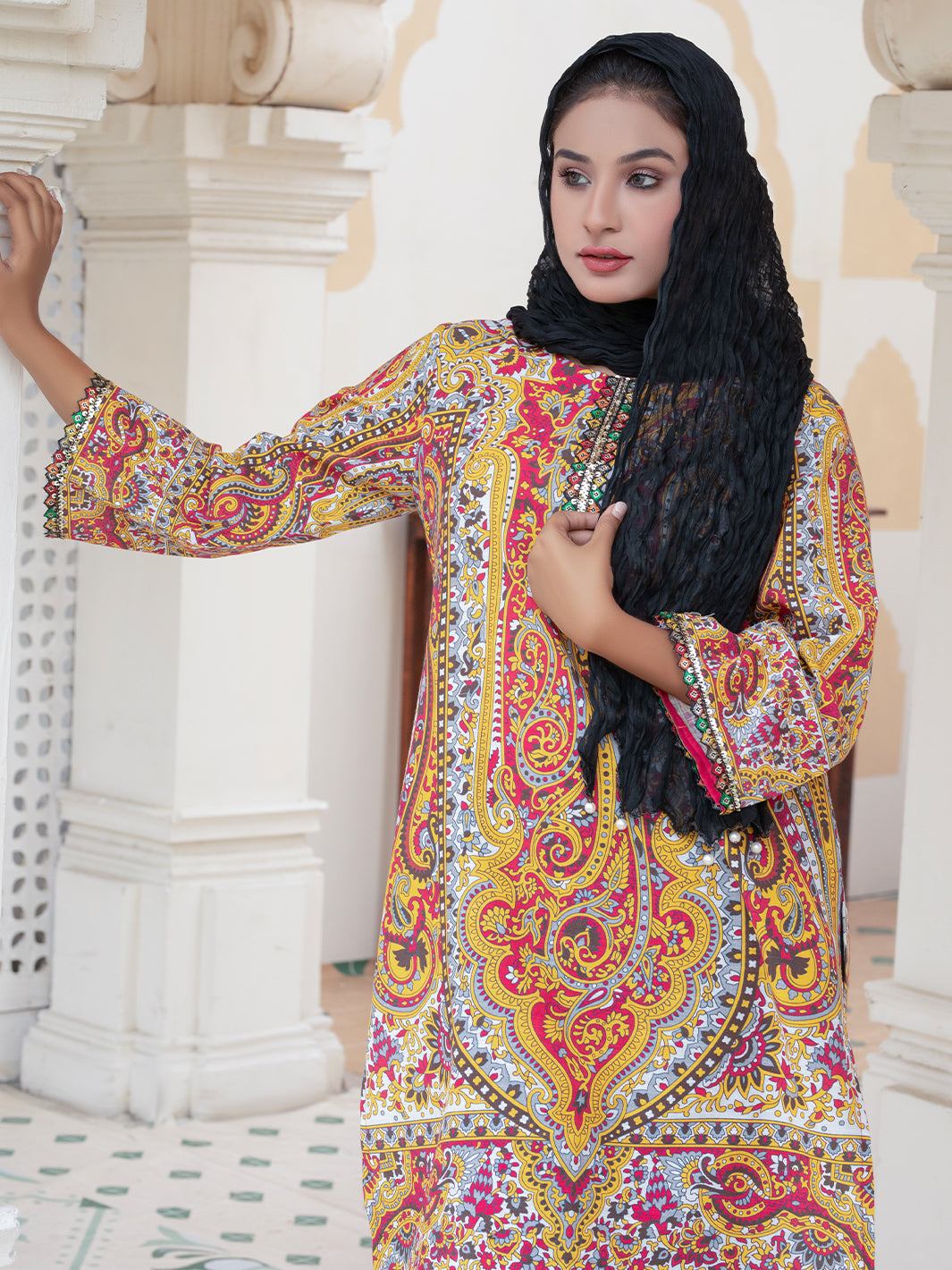 Digital Printed Slub Khaddar Shirt