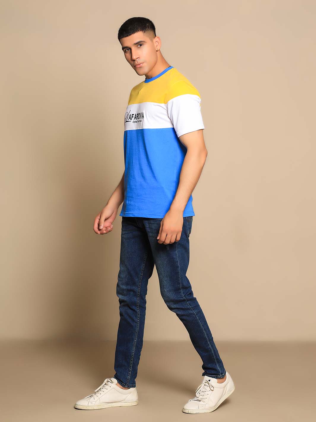 Multi Color Crew Neck Short Sleeve Designer Men's T-Shirt