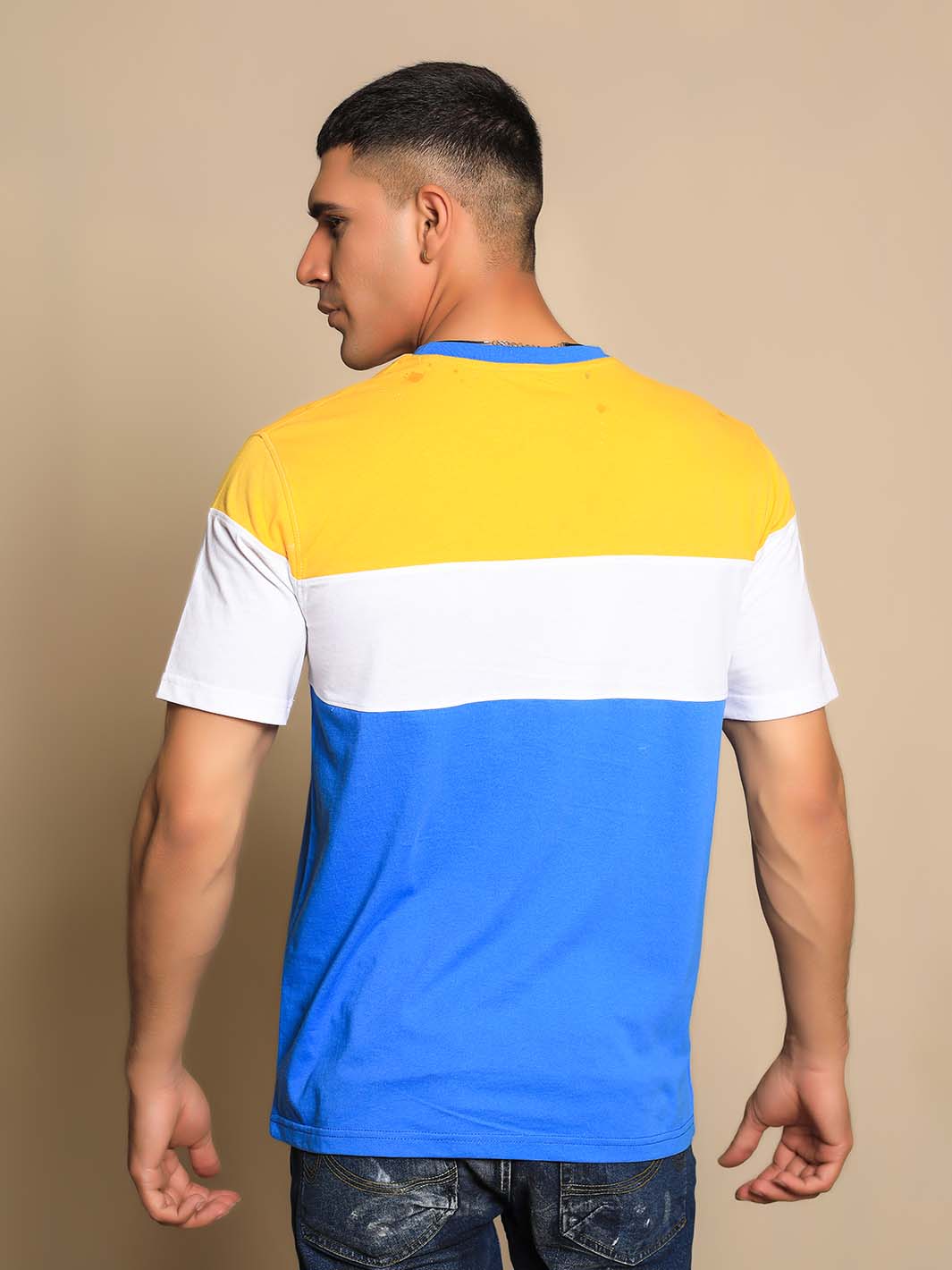 Multi Color Crew Neck Short Sleeve Designer Men's T-Shirt