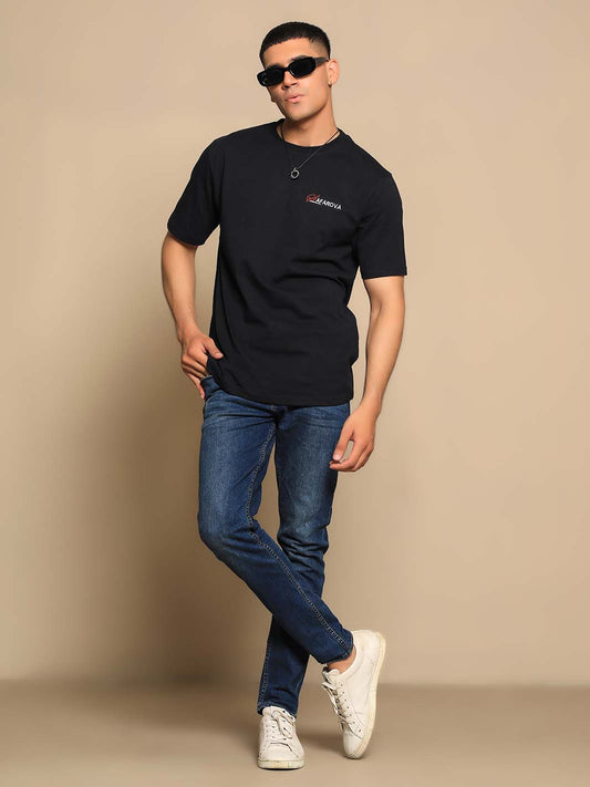 Black Crew Neck Short Sleeve Men's T-Shirt