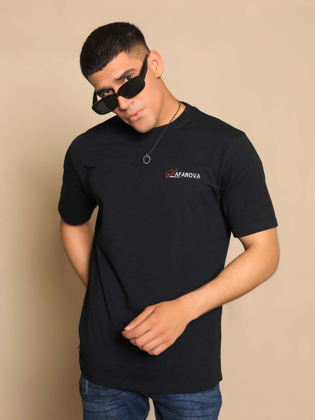 Black Crew Neck Short Sleeve Men's T-Shirt