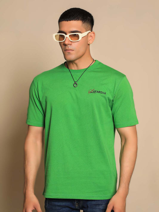 Green Crew Neck Short Sleeve Men's T-Shirt