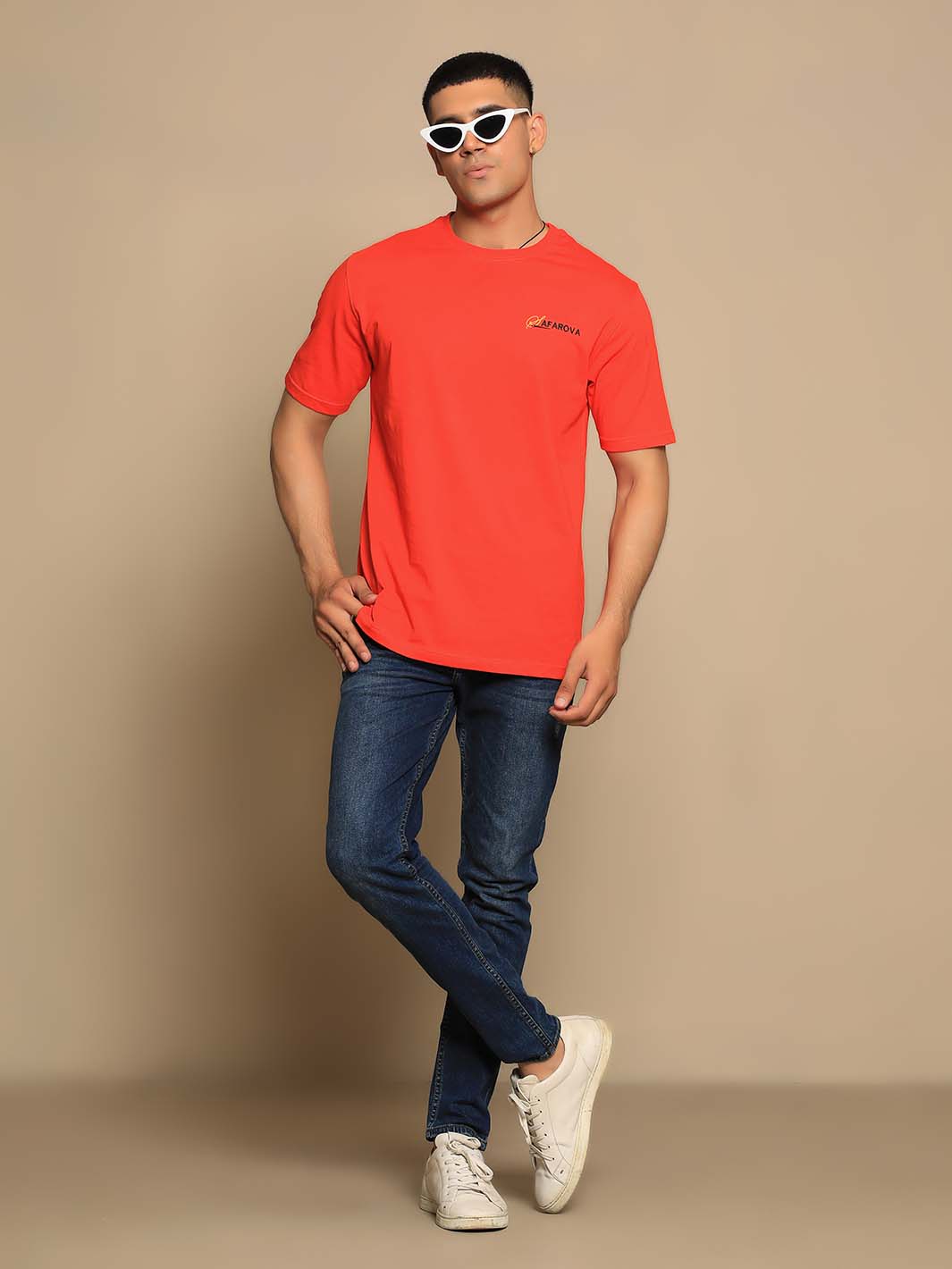 Red Crew Neck Short Sleeve Men's T-Shirt