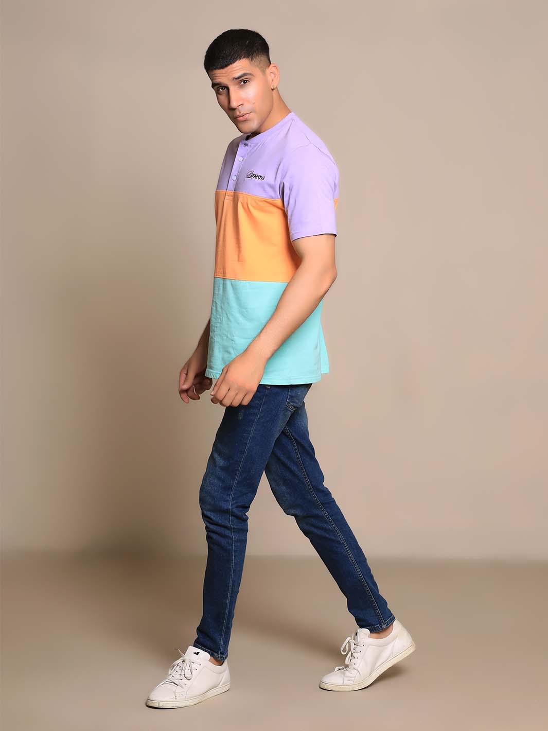 Multi Color Crew Neck Short Sleeve Designer Men's T-Shirt