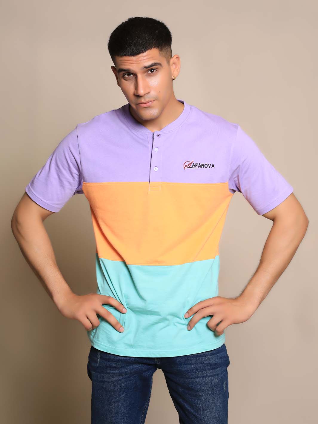 Multi Color Crew Neck Short Sleeve Designer Men's T-Shirt