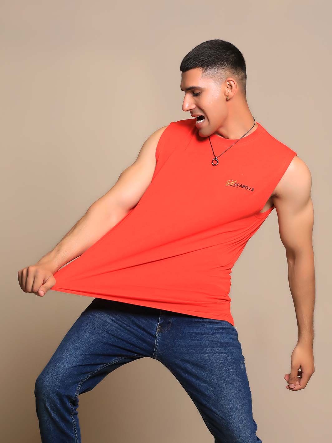 Red Men's Tank