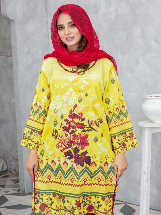 Digital Printed Slub Khaddar Shirt