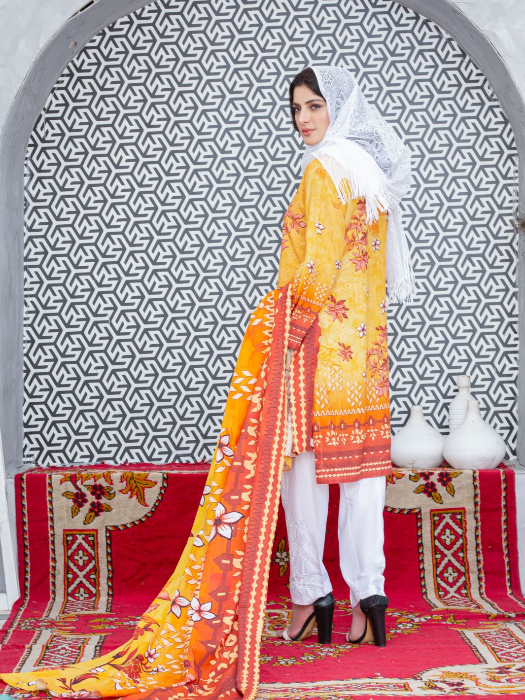 Digital Printed Slub Khaddar 2pcs Shirt & Dupatta