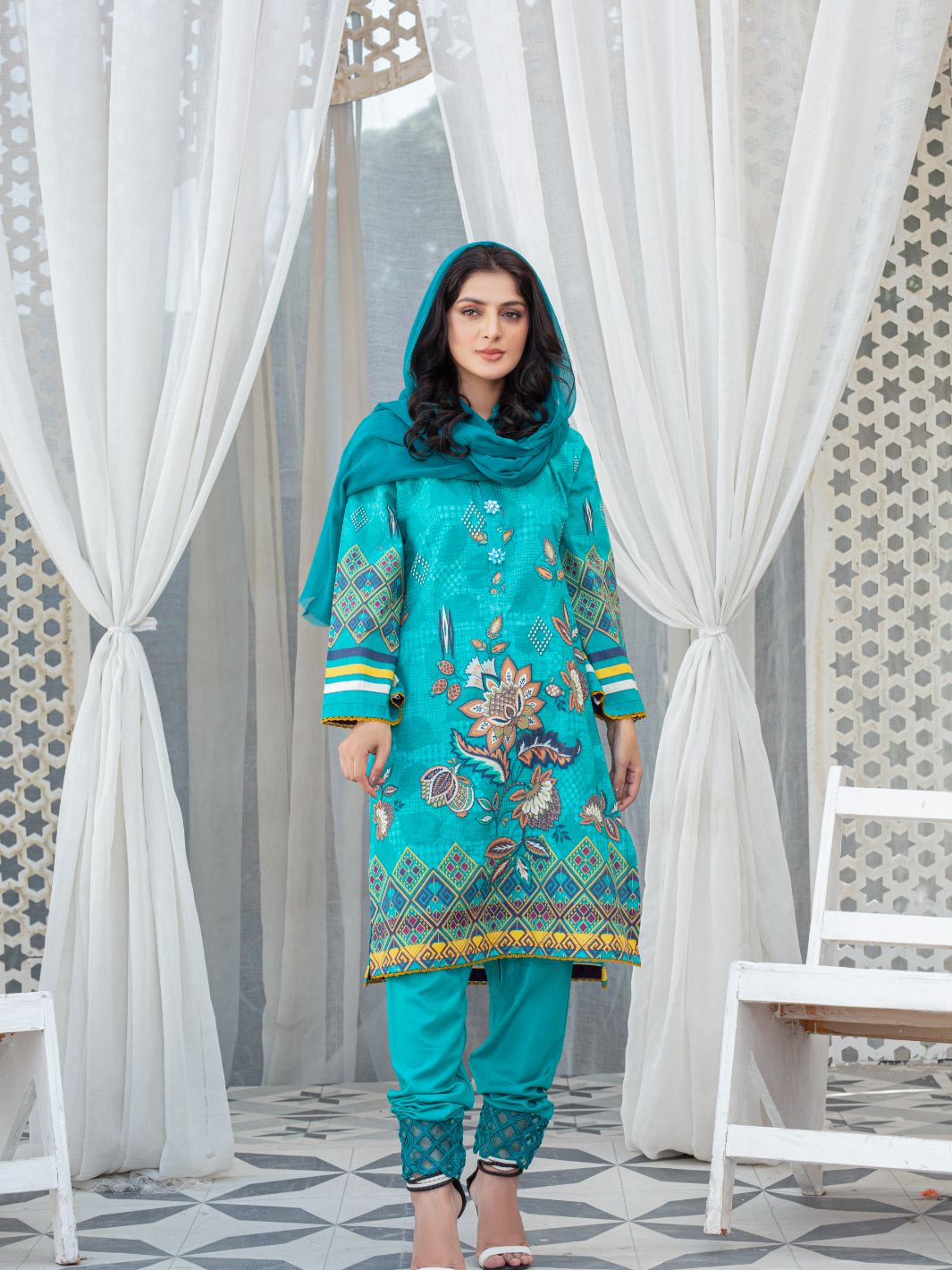 Digital Printed Slub Khaddar Shirt