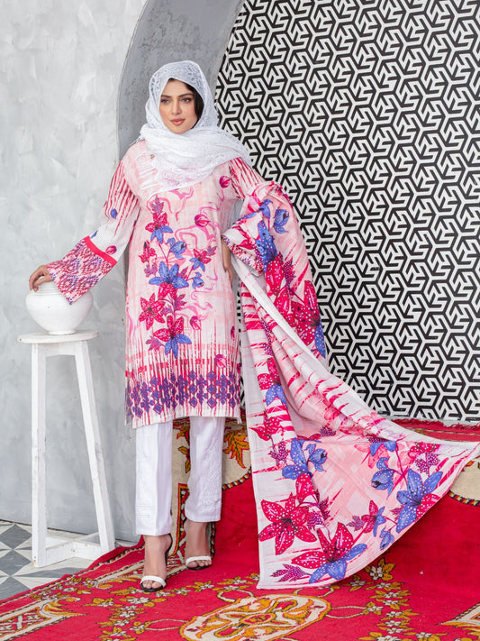 Digital Printed Slub Khaddar 2pcs Shirt & Dupatta