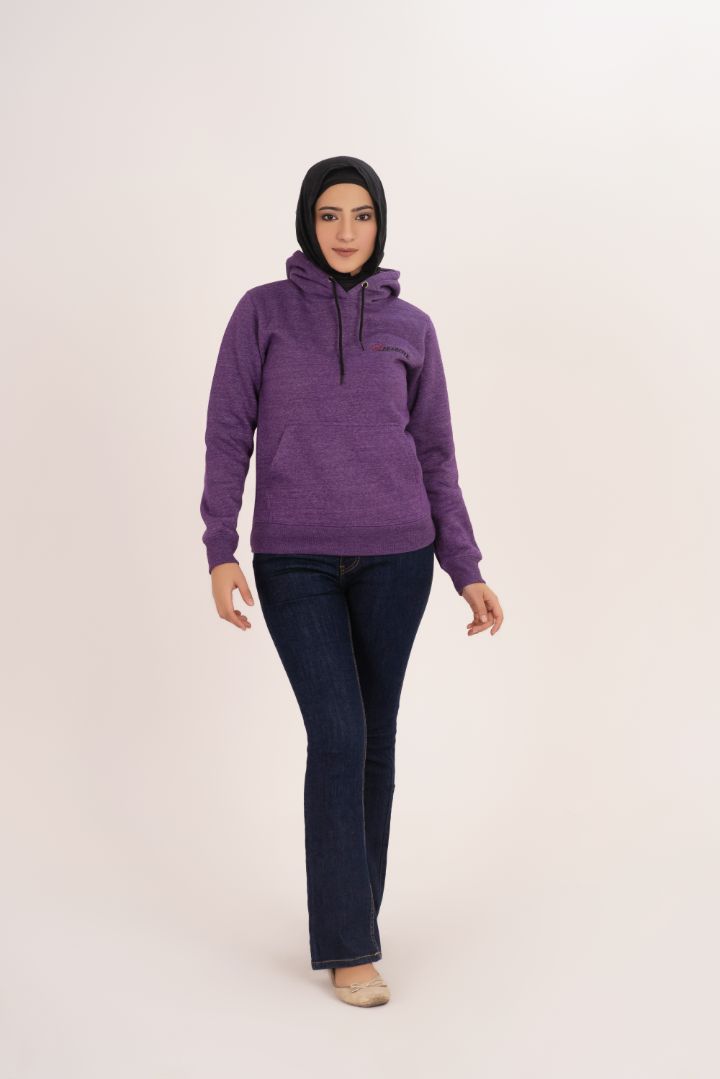 Purple Women's Fleece Pull Over Hoodie