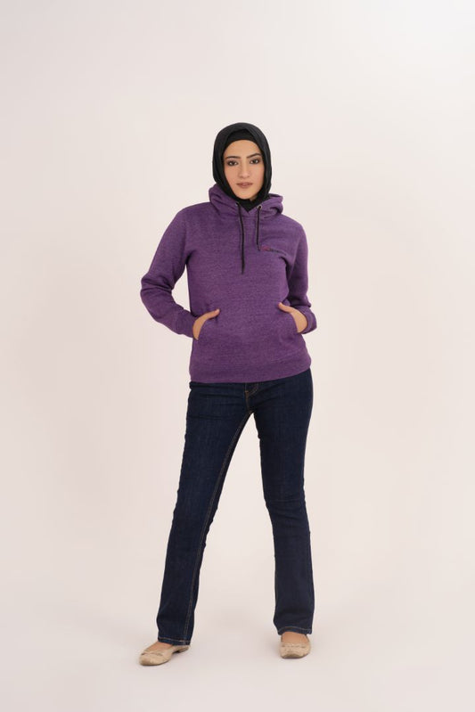 Purple Women's Fleece Pull Over Hoodie