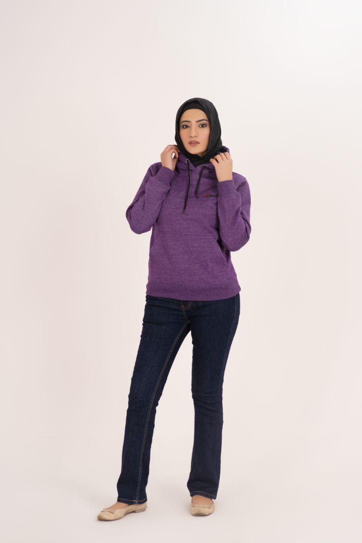 Purple Women's Fleece Pull Over Hoodie