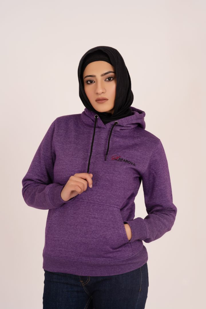 Purple Women's Fleece Pull Over Hoodie