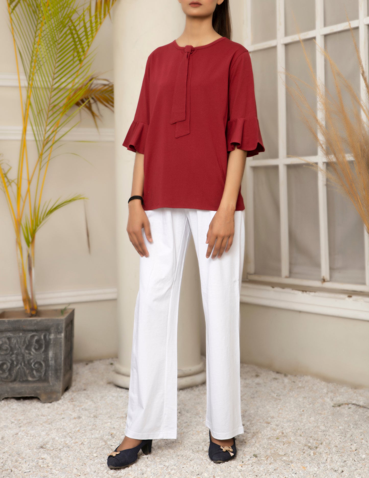 Maroon Casual Fashion Top