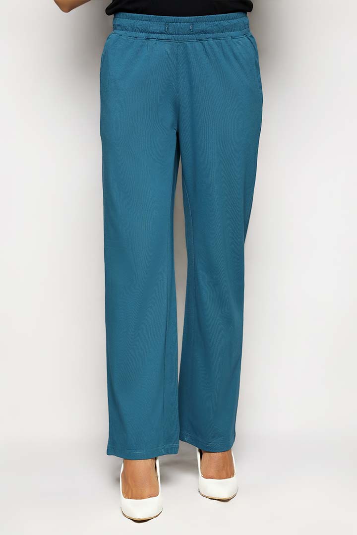 Zinc Dyed Knit Wide Leg Trouser