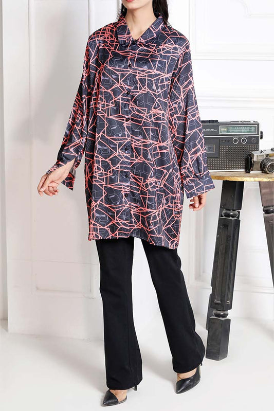 Printed Silk Fashion Top