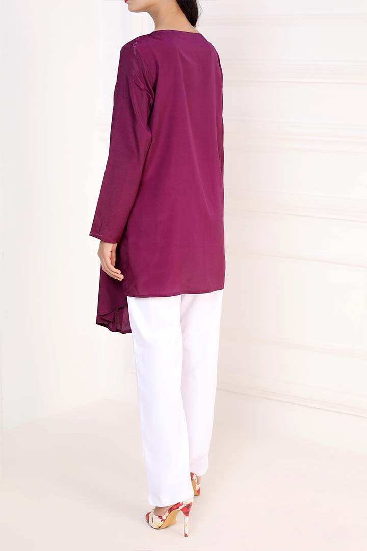 Maroon Chiffon Fashion Top