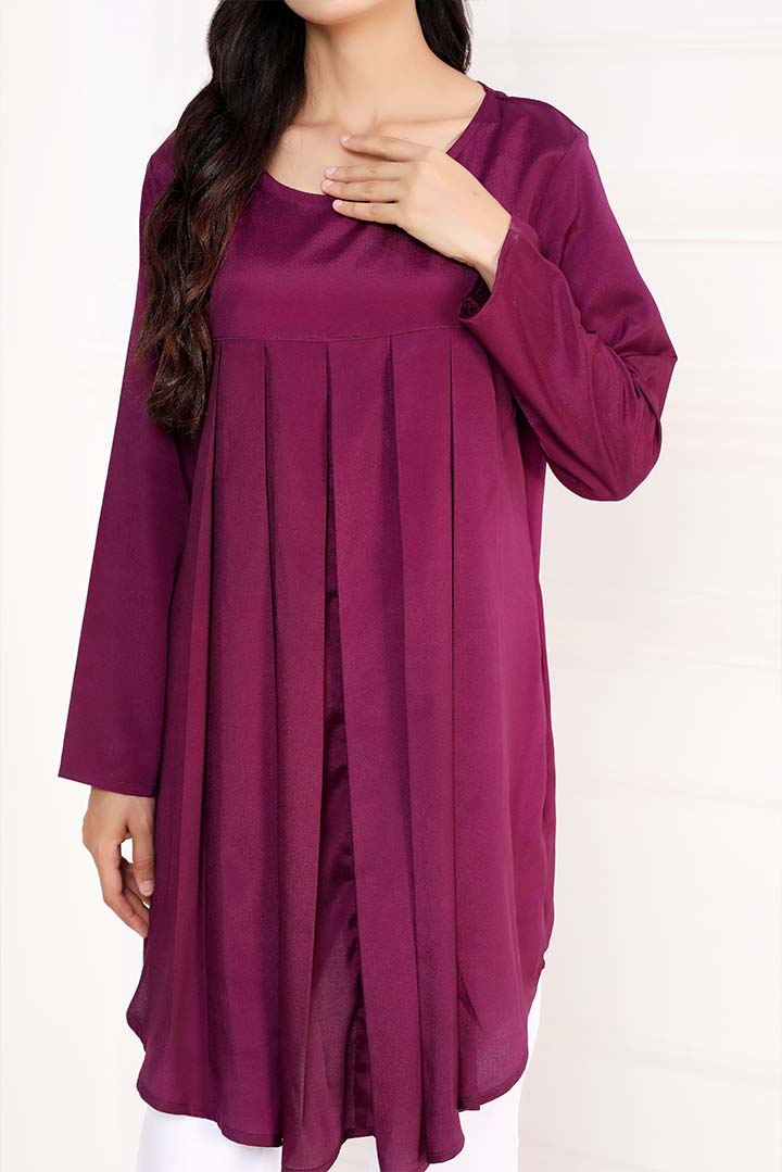 Maroon Chiffon Fashion Top