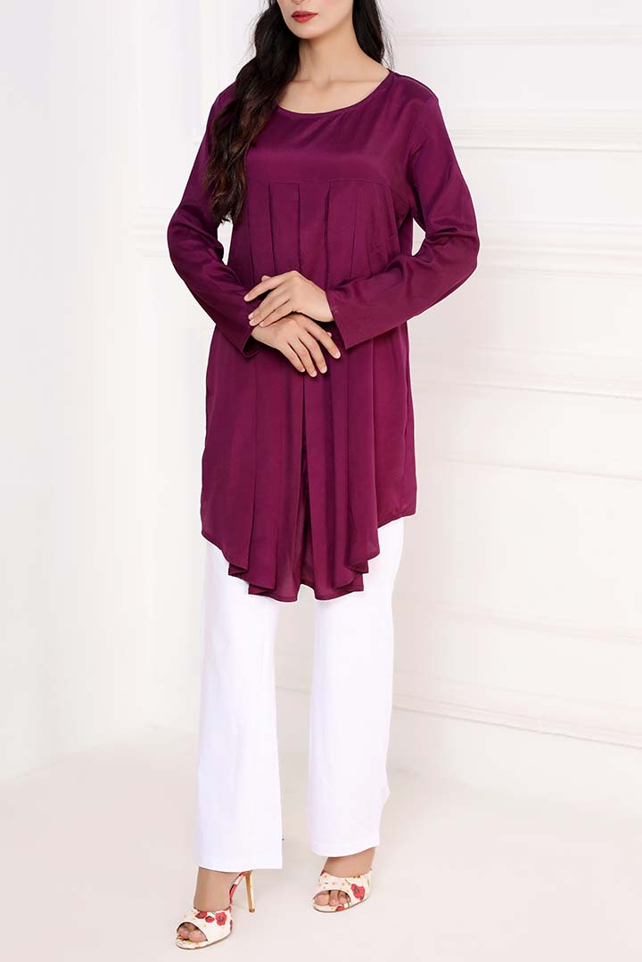 Maroon Chiffon Fashion Top