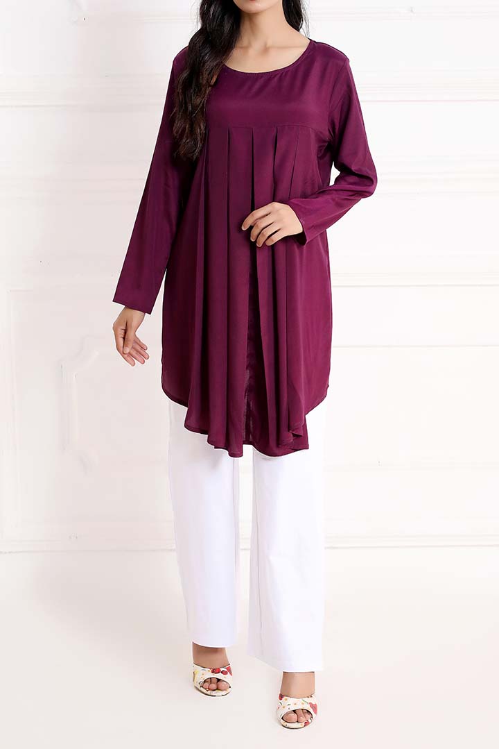 Maroon Chiffon Fashion Top