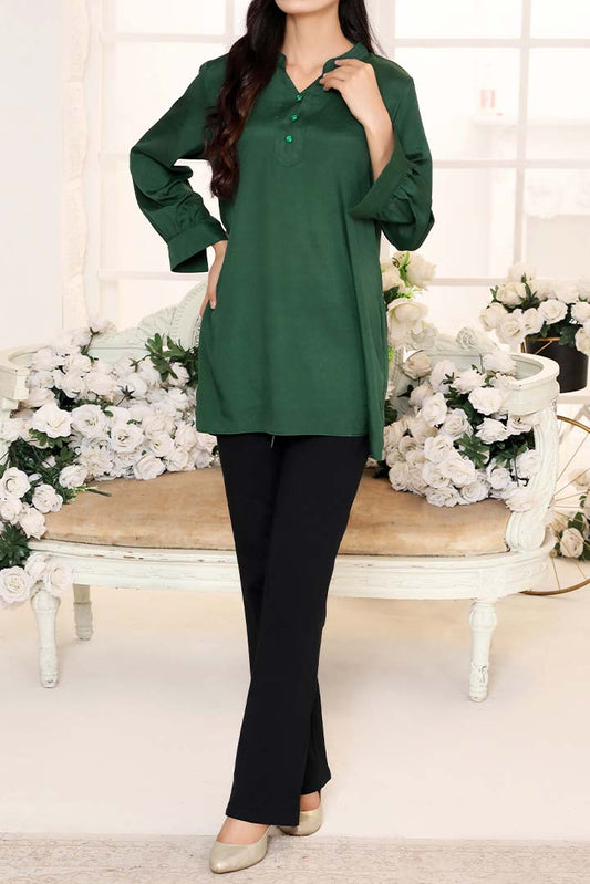 Green Printed Chiffon Fashion Top