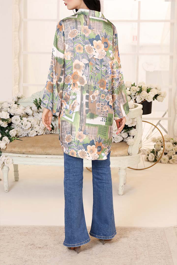 Printed Silk Fashion Top