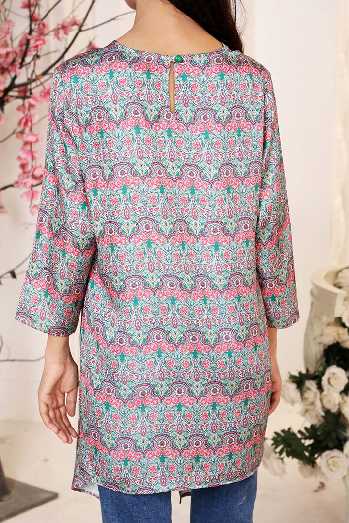 Printed Silk Fashion Top