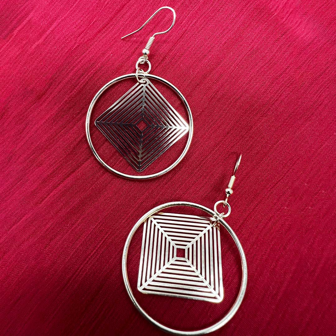 Geometric drop earrings