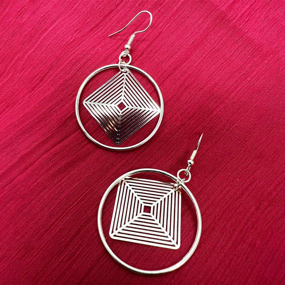 Geometric drop earrings