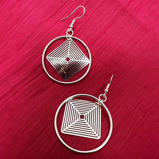 Geometric drop earrings