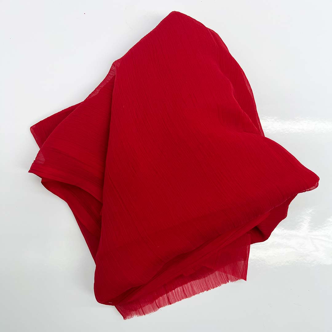 Red Dyed Chiffon Dupatta