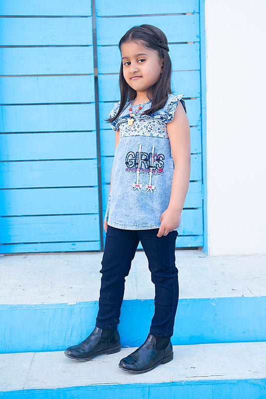 Baby girl denim top