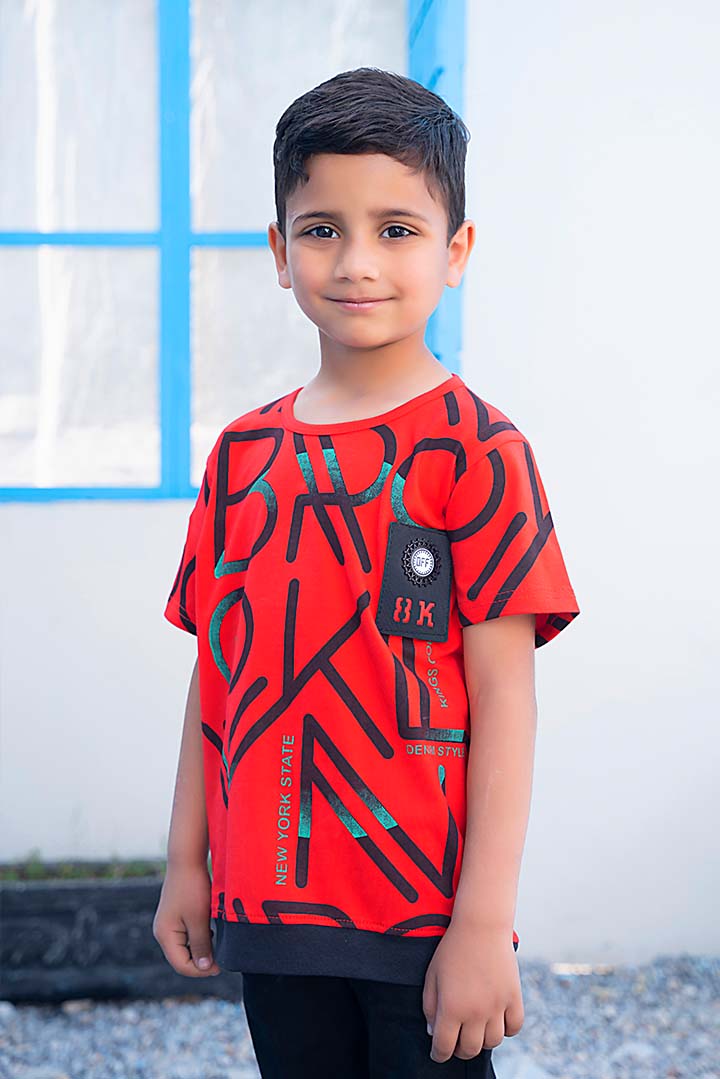 Red Printed T-Shirt